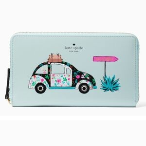 Kate Spade Novelty Light Blue Kids Zip Wallet